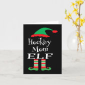 Fun Hockey Mama Elf Xmas Familie Match Women Men T Karte (Gelbe Blume)