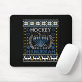 Fun Hockey Menorah Hanukkah Judenfestival Holida Mousepad (Mit Mouse)