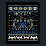 Fun Hockey Menorah Hanukkah Judenfestival Holida Poster<br><div class="desc">Fun Hockey Menorah Hanukkah Jüdische Festspielsaison</div>