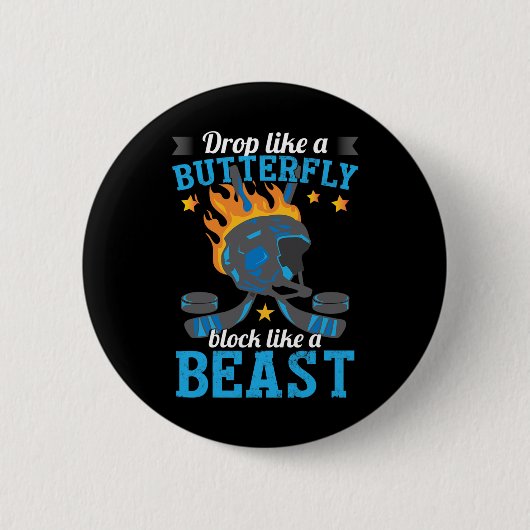 Fun Hockey Player Eishockey Lover Coach Button (Vorderseite)