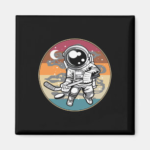 Fun Hockey Spieler Kosmonaut Jungs Kinder Geschenk Magnet