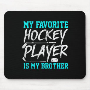 Fun Hockey T-Shirt Brother Novelty Geschenk Gesche Mousepad