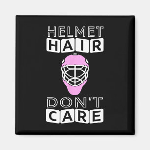 Fun Hockey Women Pink Helmet Goalie Mask Geschenk Magnet