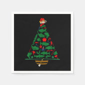 Fun Holiday Fisherman's Fishing Weihnachtsbaum Serviette (Vorderseite)