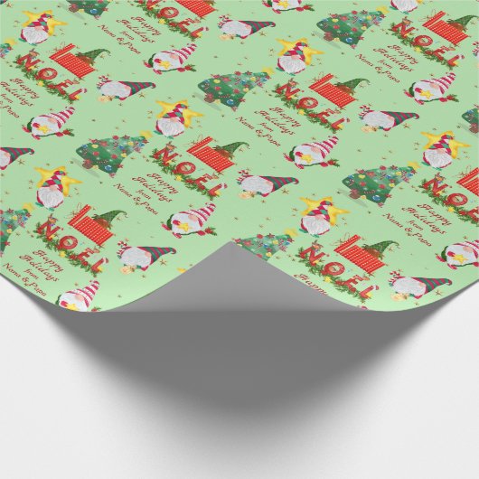 Fun Holiday Gnomes Weihnachten Weihnachten Geschenkpapier (Ecke)