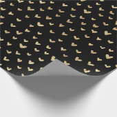 Fun Holiday Gold Liebe Hört Wrapping Paper Geschenkpapier (Ecke)