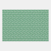 Fun Holiday Green White Black Abstrakt Zigzag Kuns Geschenkpapier Set (Vorderseite 2)