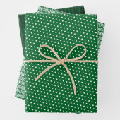 Fun Holiday Green White Black Abstrakt Zigzag Kuns Geschenkpapier Set (Beispiel)