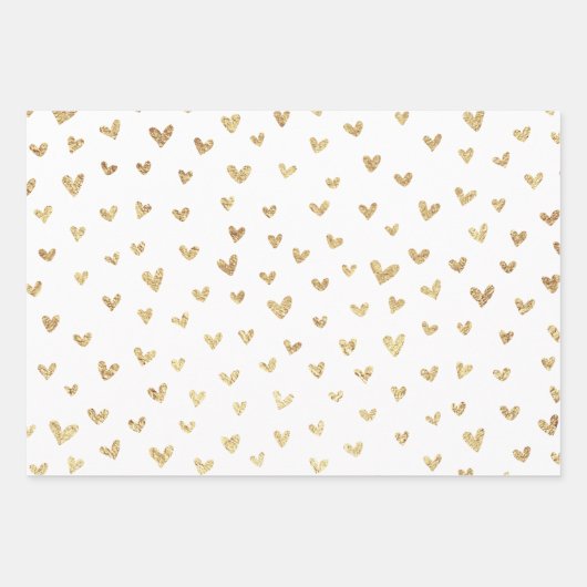 Fun Holiday Liebe Herz Muster Geschenkpapier Set (Vorderseite)