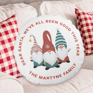 Fun Holiday Niedlichen Personalisierten Weihnachts Rundes Kissen