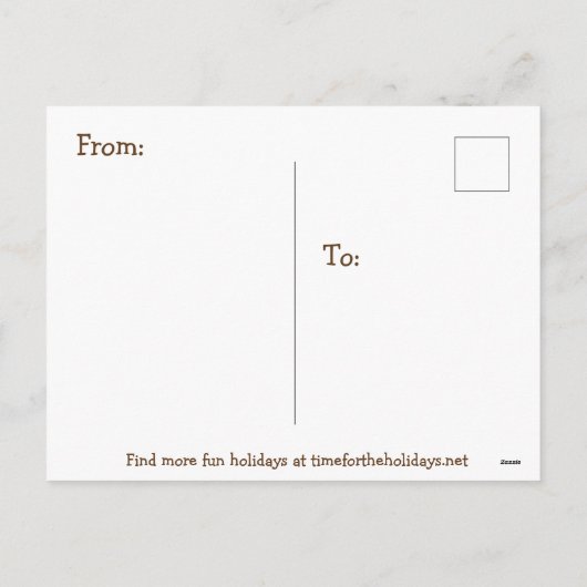Fun Holiday Postkarte (Rückseite)
