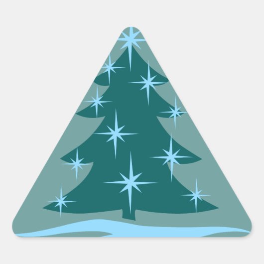 Fun Holiday Stickers Blue Weihnachtsbaum Stickers (Vorderseite)