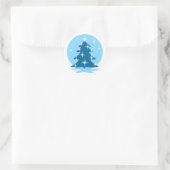 Fun Holiday Stickers Blue Weihnachtsbaum Stickers (Tasche)
