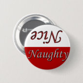 Fun Holiday Stuff Nice Naughty Button (Vorne & Hinten)