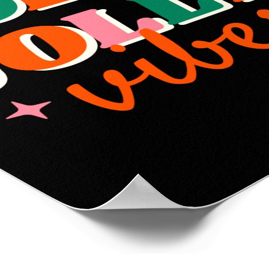 Fun Holly Jolly Vibes Christmas Design T Shirt_1 Poster (Ecke)