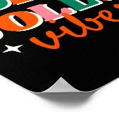 Fun Holly Jolly Vibes Christmas Design T Shirt  Poster (Ecke)