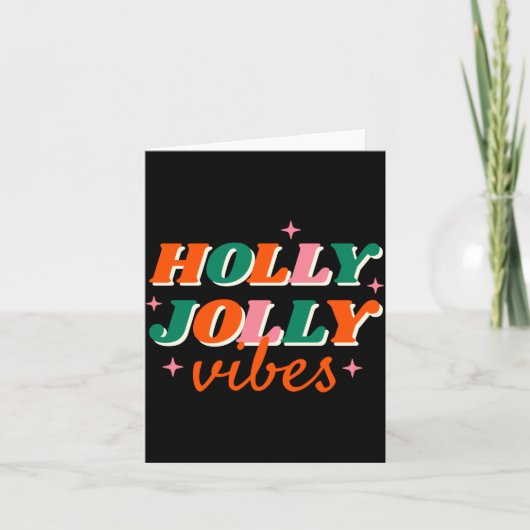 Fun Holly Jolly Vibes Christmas Design Toddler T S Karte (Vorderseite)