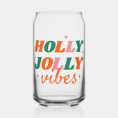 Fun Holly Jolly Vibes Weihnachtsdesign Dosenglas (Vorderseite)