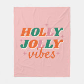 Fun Holly Jolly Vibes Weihnachtsdesign Fleecedecke (Vorderseite)