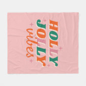 Fun Holly Jolly Vibes Weihnachtsdesign Fleecedecke (Vorderseite (Horizontal))