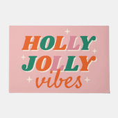 Fun Holly Jolly Vibes Weihnachtsdesign Fußmatte (Vorderseite)