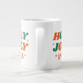 Fun Holly Jolly Vibes Weihnachtsdesign Jumbo-Tasse (Rückseite)