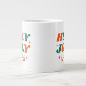 Fun Holly Jolly Vibes Weihnachtsdesign Jumbo-Tasse (Vorderseite)