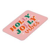 Fun Holly Jolly Vibes Weihnachtsdesign Magnet (Linke Seite)