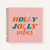 Fun Holly Jolly Vibes Weihnachtsdesign Notizblock (Vorderseite)