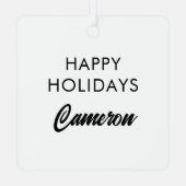 Fun Holly Jolly Vibes Weihnachtsdesign Ornament Aus Metall (Rückseite)