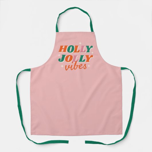 Fun Holly Jolly Vibes Weihnachtsdesign Schürze (Vorderseite)
