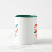 Fun Holly Jolly Vibes Weihnachtsdesign Tasse (Zentrum)