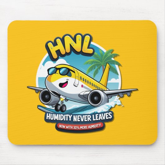 Fun Honolulu HNL Airport Code Mouse Pad Mousepad (Vorne)