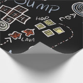 Fun Hopscotch Educational Kids Chalk Muster Geschenkpapier (Ecke)