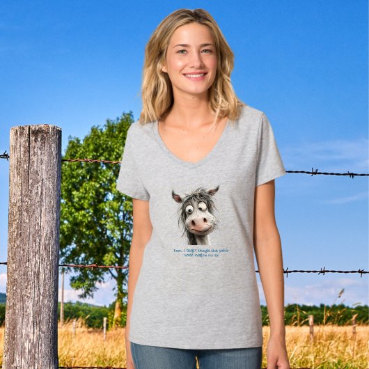 Fun Horse Goofy Besorgnis erregend T-Shirt