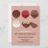 Fun Hot Chocolate Bomb Party Einladung (Vorderseite)