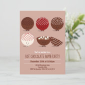 Fun Hot Chocolate Bomb Party Einladung (Stehend Vorderseite)