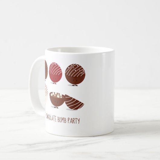 Fun Hot Chocolate Bomb Party Kaffeetasse (Vorderseite Links)