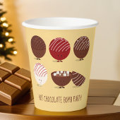 Fun Hot Chocolate Bomb Party Pappbecher