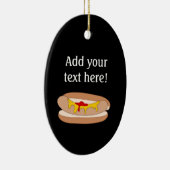 Fun Hot Dog Graphic für Personalisiert Keramikornament (Rechts)