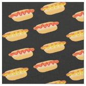 Fun Hot Dogs Polka Dots Stoff (Nahaufnahme)