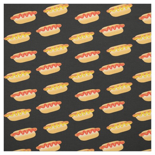 Fun Hot Dogs Polka Dots Stoff (Muster)