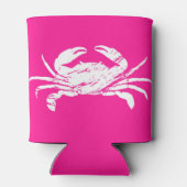Fun Hot Pink Crab Custom Beach kann kühler Dosenkühler (Rückseite)
