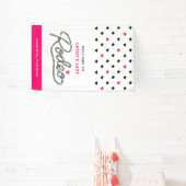 Fun Hot Pink Her Last Rodeo Bachelorette Party Banner (InSitu)