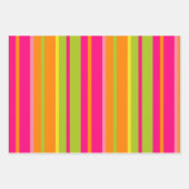 Fun Hot Pink, Rose, Orange, Kalkgrün und Gelb Geschenkpapier Set (Vorderseite 2)