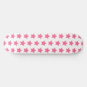 Fun Hot Pink Stars Pattern - Girls' Skateboard (Horizontal)
