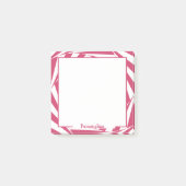 Fun Hot Pink White Optical Illusion Design Post-it Klebezettel (Vorderseite)