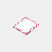 Fun Hot Pink White Optical Illusion Design Post-it Klebezettel (angewinkelt)