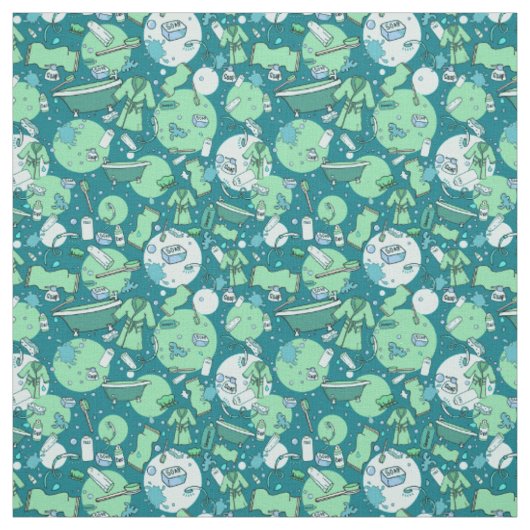 Fun Hot Tub blaues Muster Stoff (Muster)