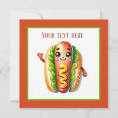 Fun Hotdog Liebhaber Party Einladung (Vorderseite)